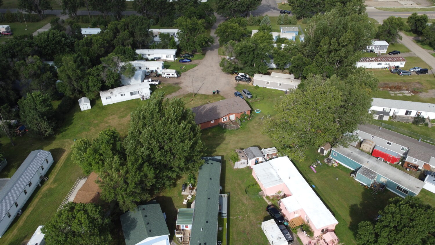 Aerial view of Apple Creek MHC homes