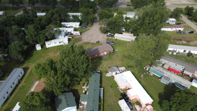 Aerial view of Apple Creek MHC homes