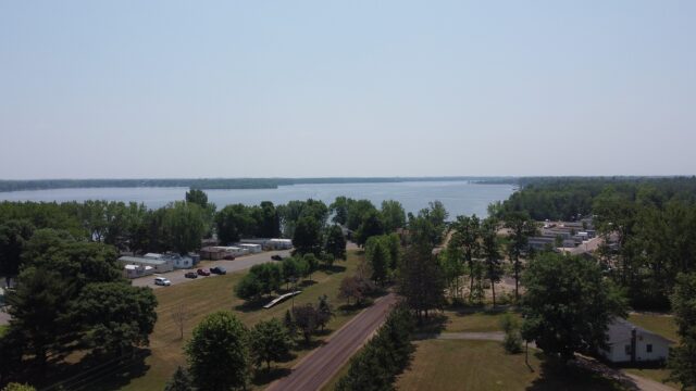 Pokegama Lake Resort MHC with lake in background