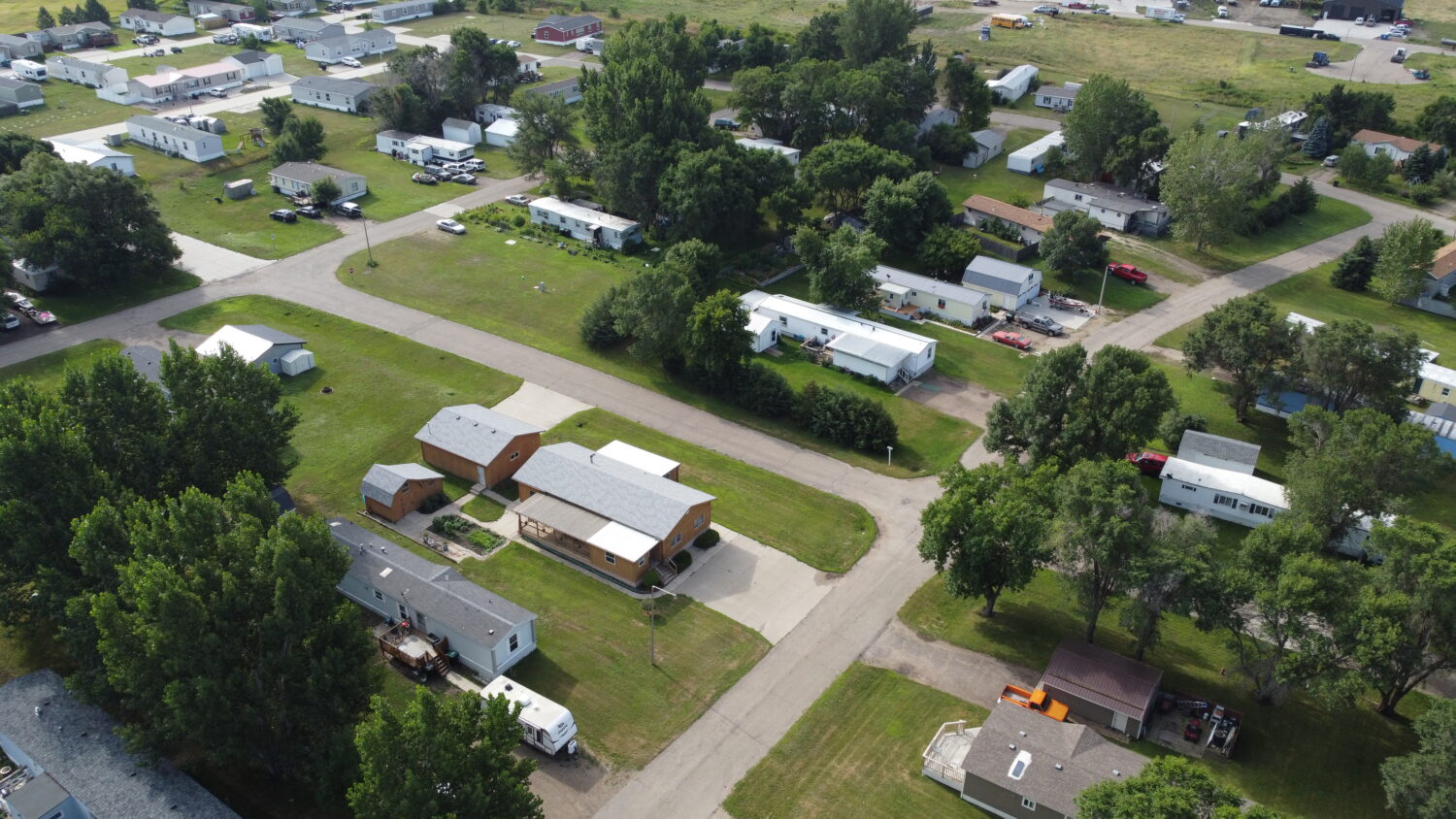 Aerial view of Apple Creek MHC homes