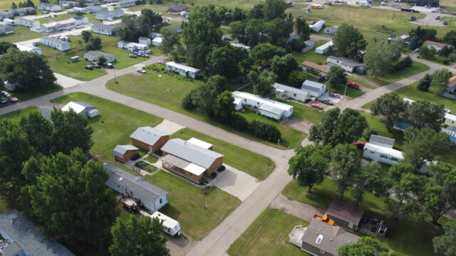 Aerial view of Apple Creek MHC homes